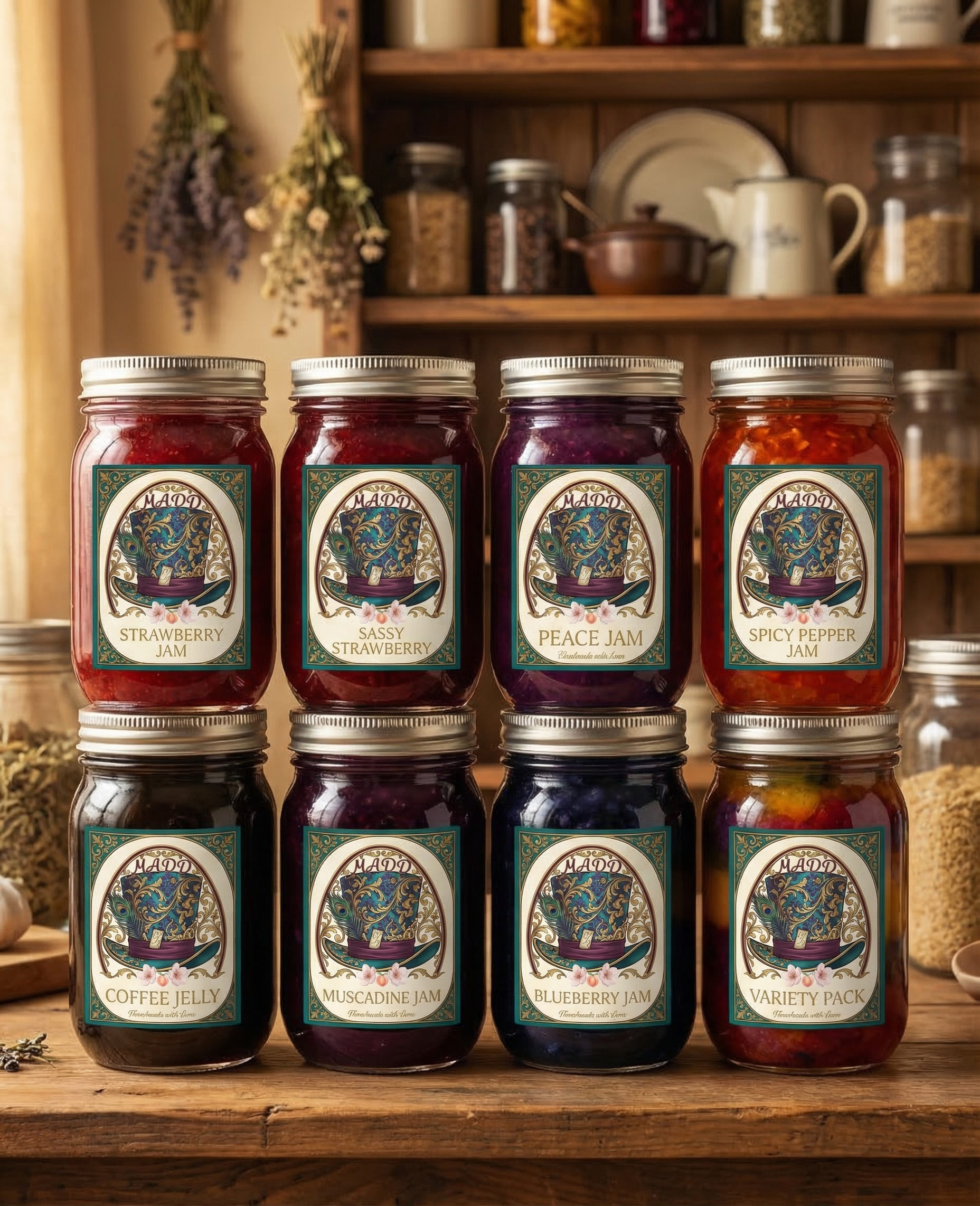 MaddHatchery pantry shelf